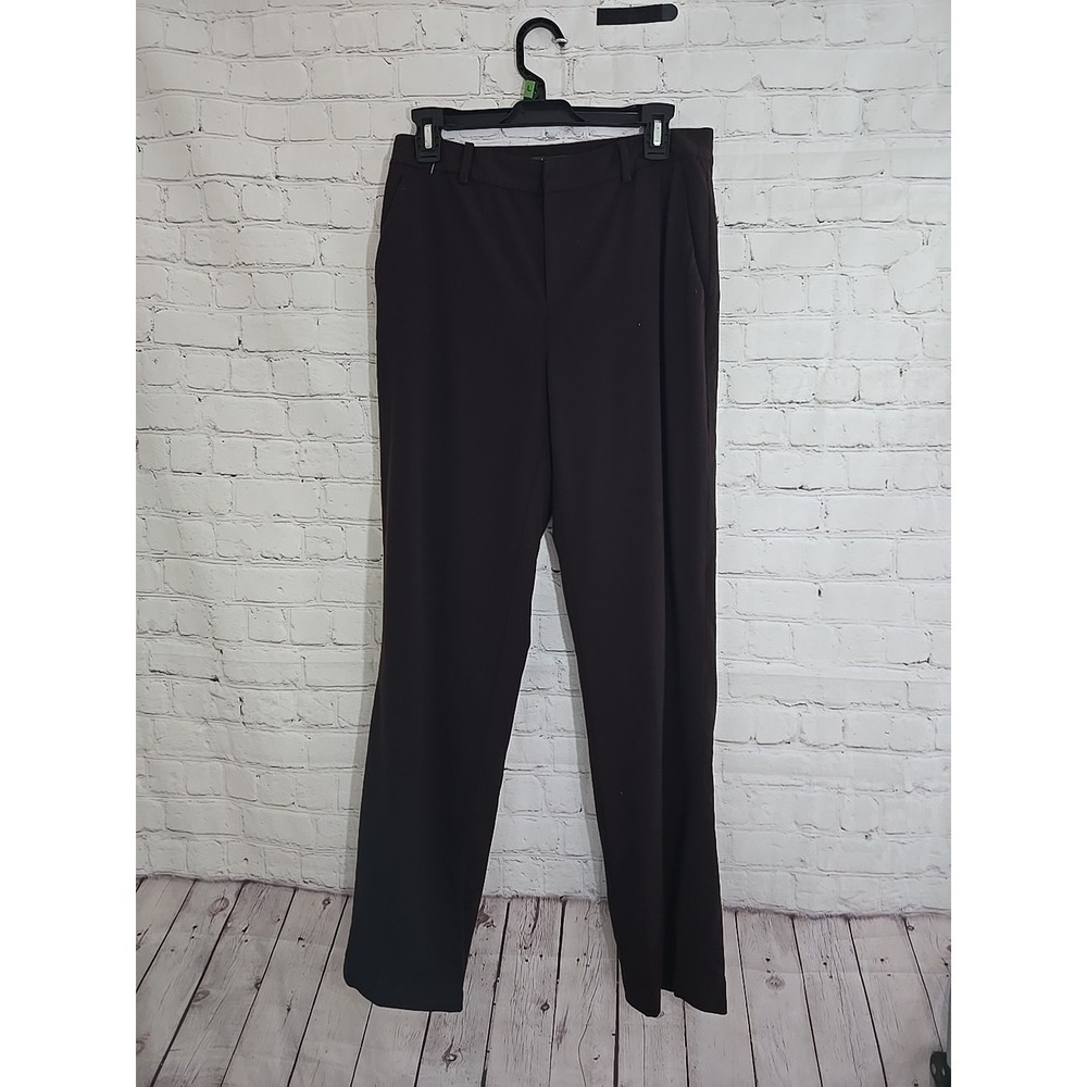 Lauren Ralph Lauren Chocolate Brown Wool Pants Straight Leg Sz 6 Preppy Academia
